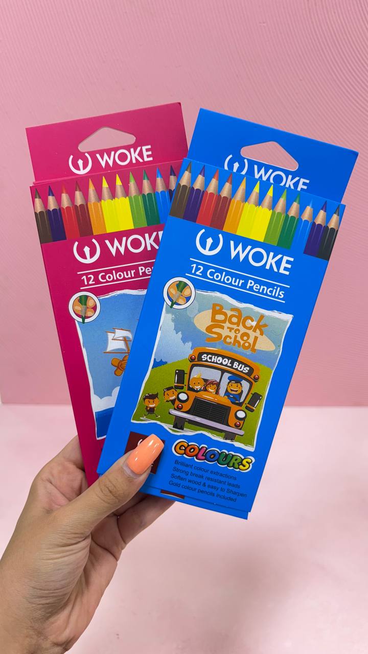 مداد رنگی ۱۲ رنگ برند woke