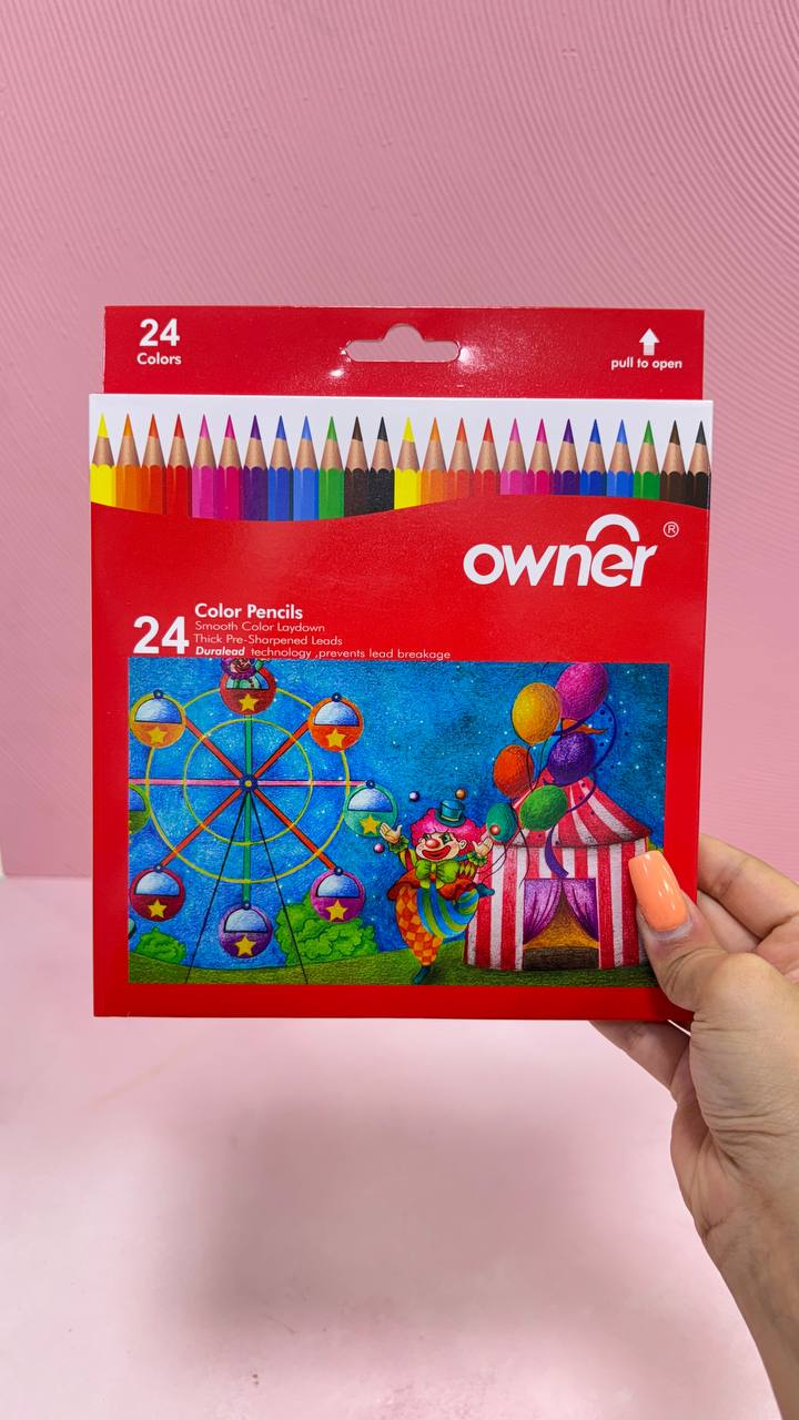 مداد رنگی ۲۴ رنگ برند owner
