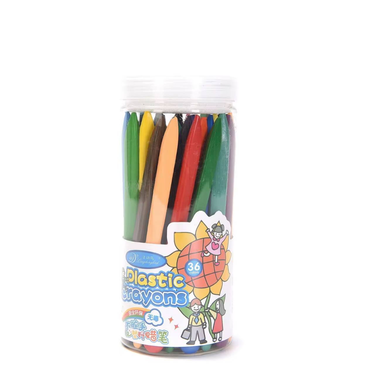 مداد شمعی جادویی ۳۶ رنگ استوانه ای😍🌈