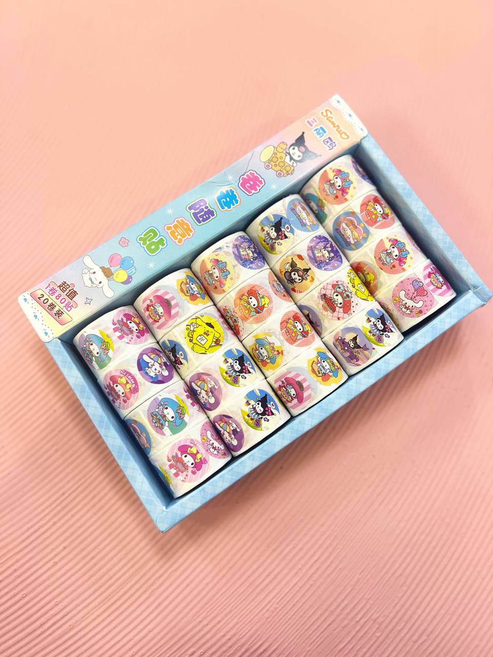 🌸💜 استیکر رولی ۸۰ عددی کرومی 💜🌸