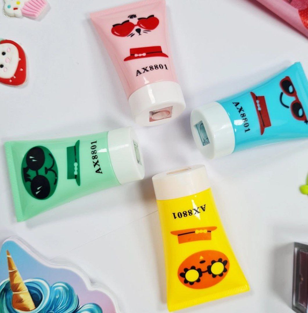 تراش پلاستیکی مخزن دار طرح تیوپ کرم پودر