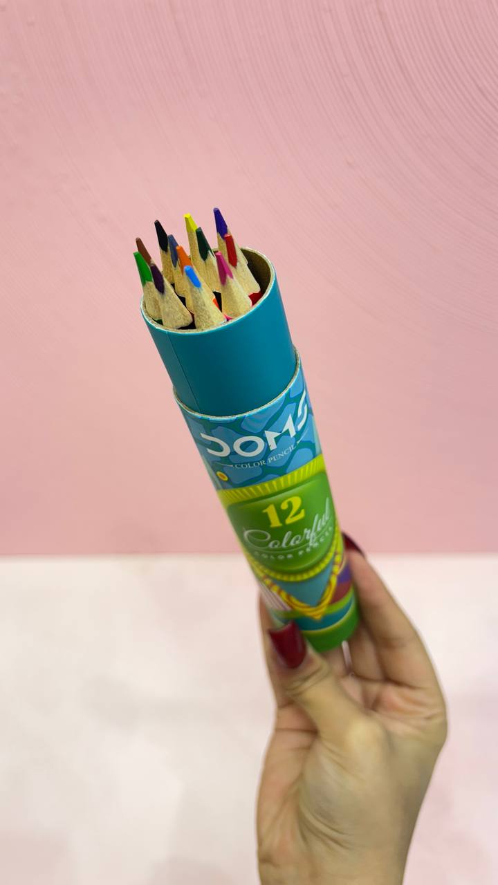 مداد رنگی ۱۲ رنگ لوله ای دامس