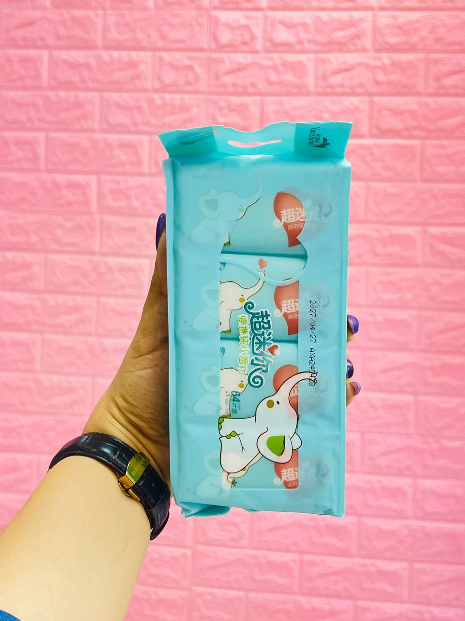 ✨🧴 دستمال مرطوب جیبی فانتزی آبی✨🧴