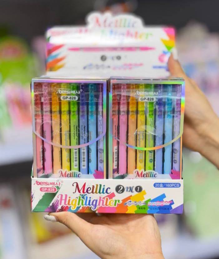 ✨ هایلایت ۸ رنگ فسفری خودکاری ✨