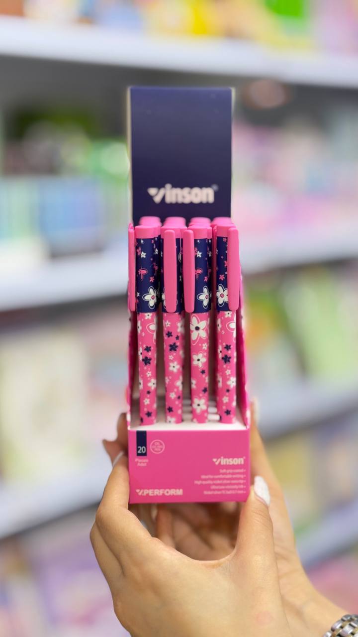 🖊🌸 خودکار طرح‌دار دردار برند وینسون 🌸🖊