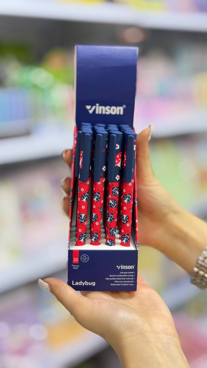 🖊🌸 خودکار طرح‌دار دردار برند وینسون 🌸🖊