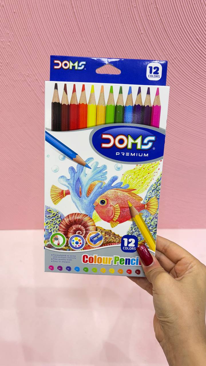 مداد رنگی دامس ۱۲ رنگ + تراش