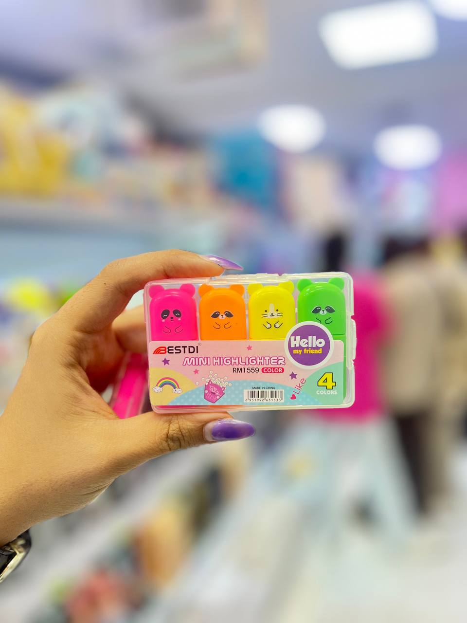 🐻 هایلایتر ۴ عددی طرح تدی 🐻🖍