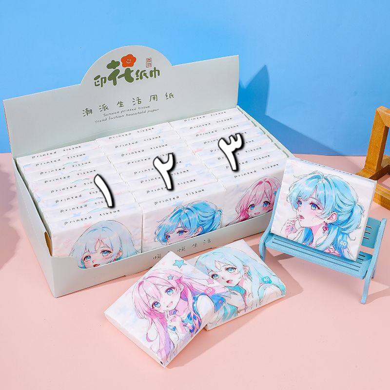 دستمال کاغذی طرح دار سایز بزرگ طرح دختر