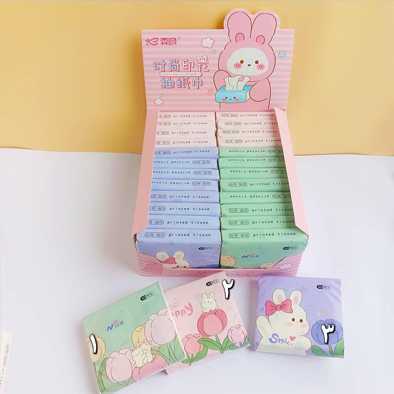 دستمال کاغذی طرح دار سایز بزرگ طرح خرگوش