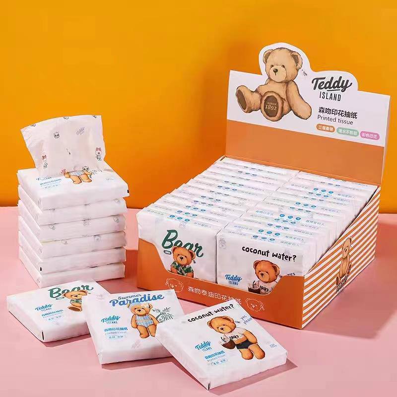 دستمال کاغذی طرح دار سایز بزرگ طرح تدی