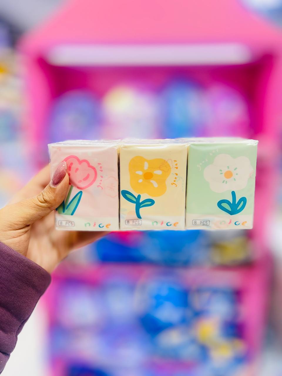 دستمال کاغذی طرح دار مدل گل