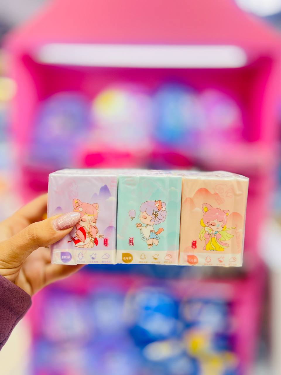 دستمال کاغذی طرح دار مدل دختر