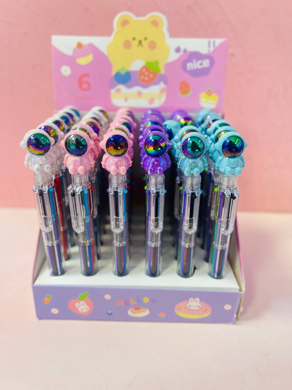 ✨ خودکار ۶ رنگ طرح فضانورد ✨🚀